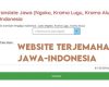 Website Terjemahan Jawa Indonesia Pilihan
