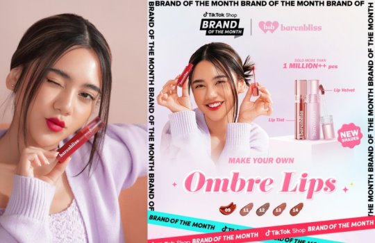 Buat Ombre Lips Pasti Natural dengan barenbliss, Tiktok Brand of the Month yang Bagi bagi Hadiah Miliaran Rupiah